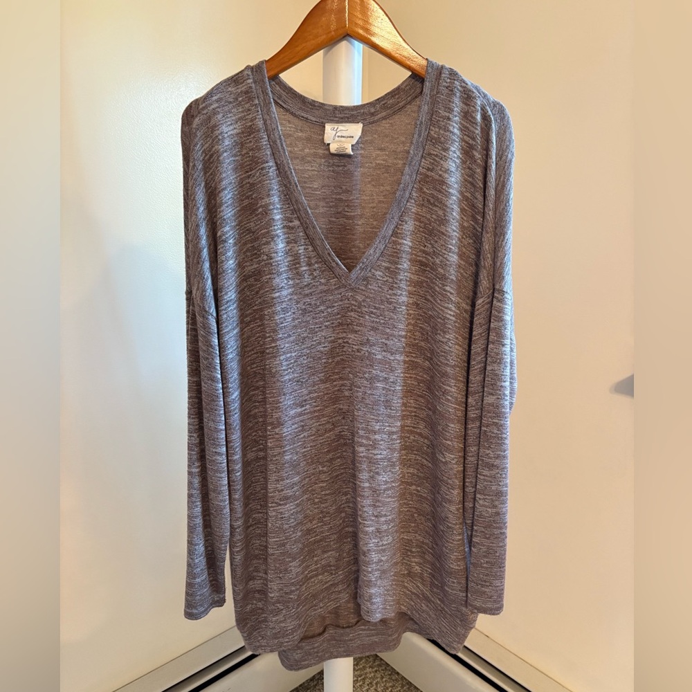 Andrea Jovine Taupe Knit Top — Size L